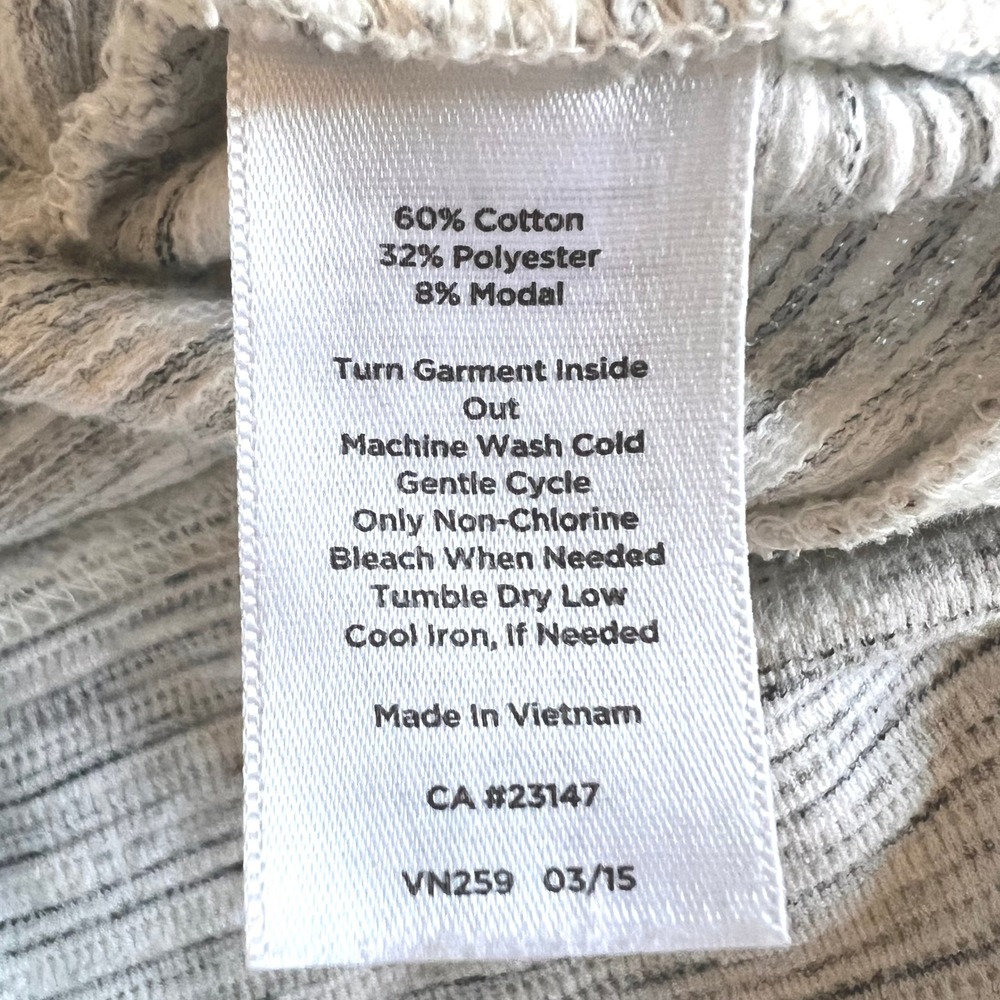 Talbots Womens Space Dye Cowl Neck Tunic Pullover Cozy Sweatshirt Gray Small - Picture 9 of 9
